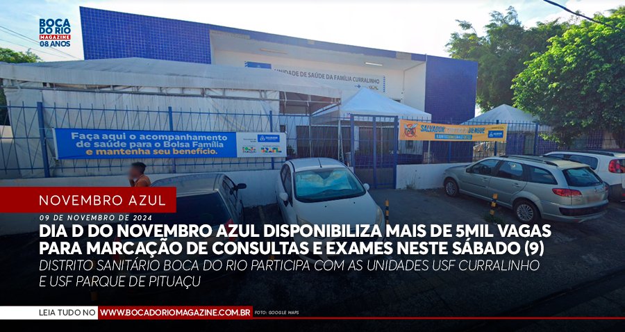 Dia D do Novembro Azul disponibiliza mais de 5mil vagas para marcação de consultas e exames neste sábado (9)