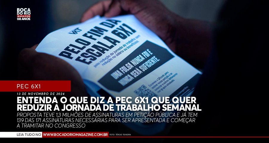 Entenda o que diz a PEC 6×1 que quer reduzir a jornada de trabalho semanal Entenda o que diz a PEC 6×1 que quer reduzir a jornada de trabalho semanal
