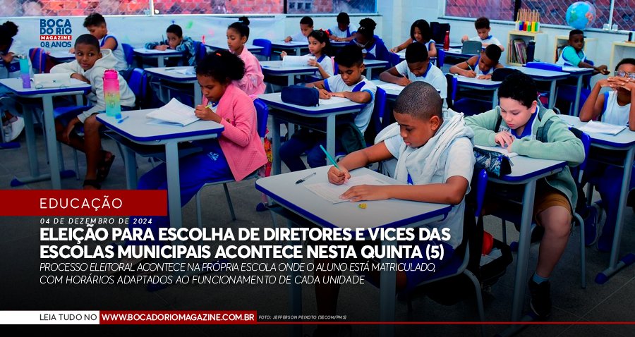 Eleição para escolha de diretores e vices das escolas municipais acontece nesta quinta (5) Eleição para escolha de diretores e vices das escolas municipais acontece nesta quinta (5)