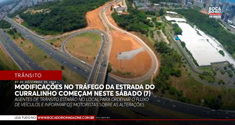 Modificações no tráfego da Estrada do Curralinho começam neste sábado (7) Modificações no tráfego da Estrada do Curralinho começam neste sábado (7)