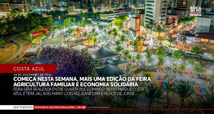 Começa nesta semana, mais uma edição da Feira Agricultura Familiar e Economia Solidária Começa nesta semana, mais uma edição da Feira Agricultura Familiar e Economia Solidária
