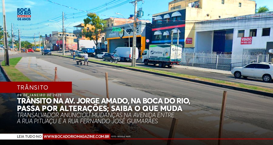 Trânsito na Av. Jorge Amado, na Boca do Rio, passa por mudanças Trânsito na Av. Jorge Amado, na Boca do Rio, passa por mudanças