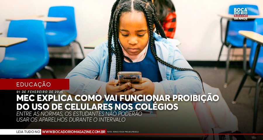 MEC explica como vai funcionar proibição dos celulares nos colégios MEC explica como vai funcionar proibição dos celulares nos colégios