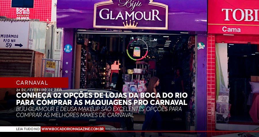 Conheça 02 opções de lojas da Boca do Rio para comprar as maquiagens pro carnaval Conheça 02 opções de lojas da Boca do Rio para comprar as maquiagens pro carnaval