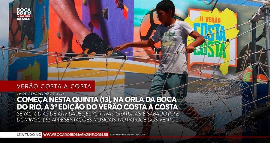 Começa nesta quinta (13), na orla da Boca do Rio, a 3ª edição do Verão Costa a Costa