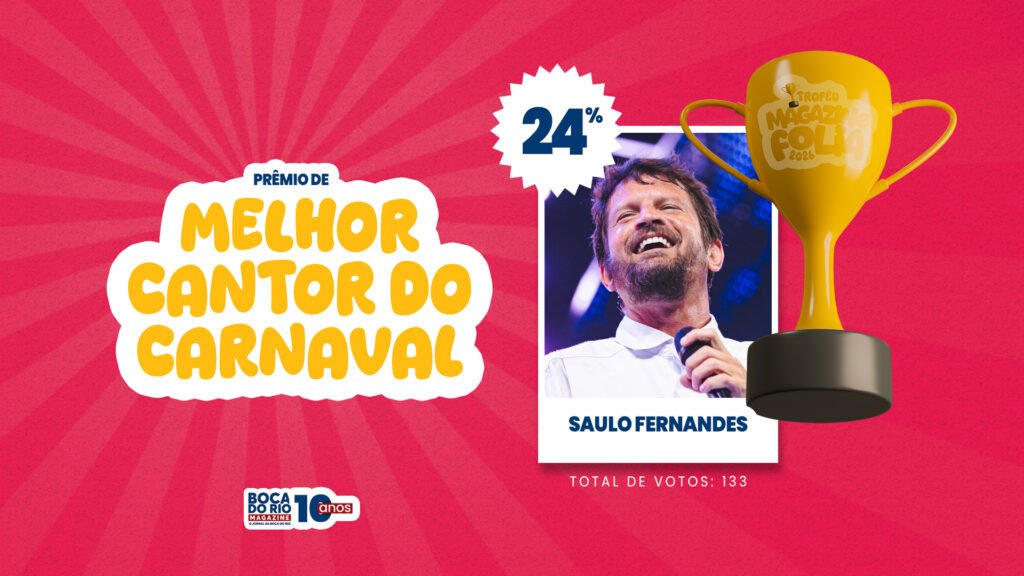 Troféu Magazine Folia. Melhor Cantor do Carnaval 2026: Saulo Fernandes