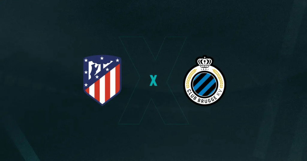 Saiba onde assistir Atlético Madrid x Club Brugge hoje pela Champions League. Confira quem avança, histórico, odds e análise da vaga nas oitavas.