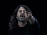 Dave Grohl, vocalista do Foo Fighters, durante o show no The Town