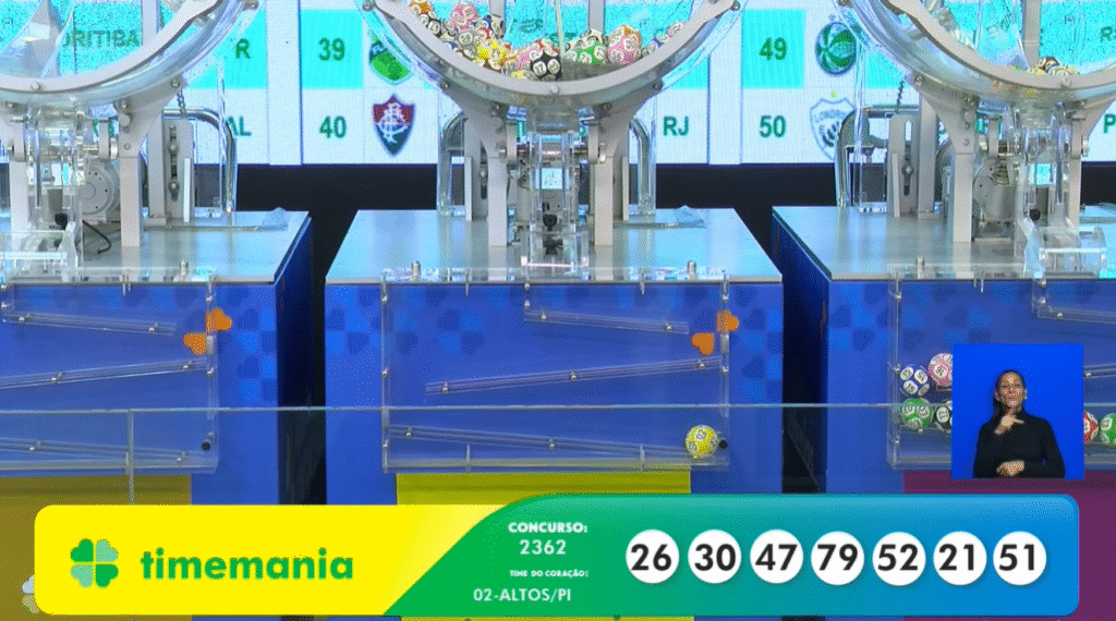 Confira o resultado da Timemania 2362 hoje (03/03). Veja os números sorteados, o Time do Coração e o prêmio de R$ 9 milhões.