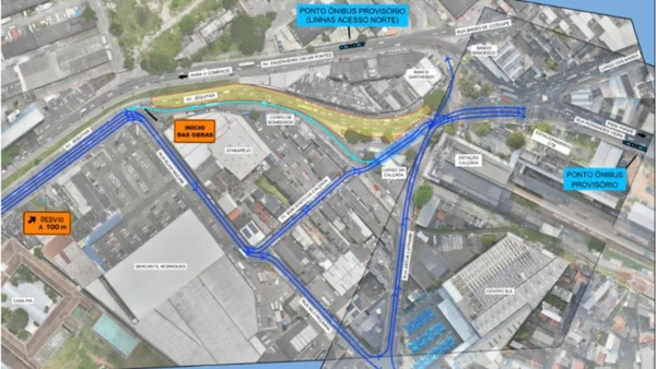 Obras de macrodrenagem do VLT alteram trânsito na Calçada; veja mudanças