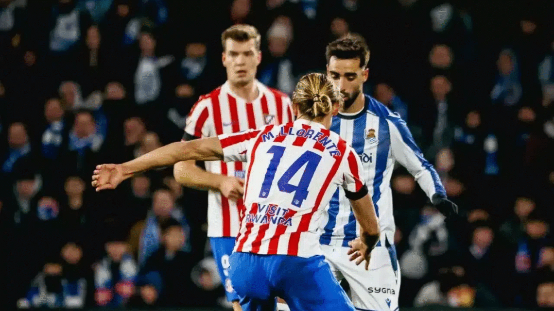 Atlético de Madrid vence Real Sociedad em jogo eletrizante por La Liga