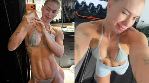 Virginia posa de biquíni no closet de Vini Jr. e agita as redes sociais