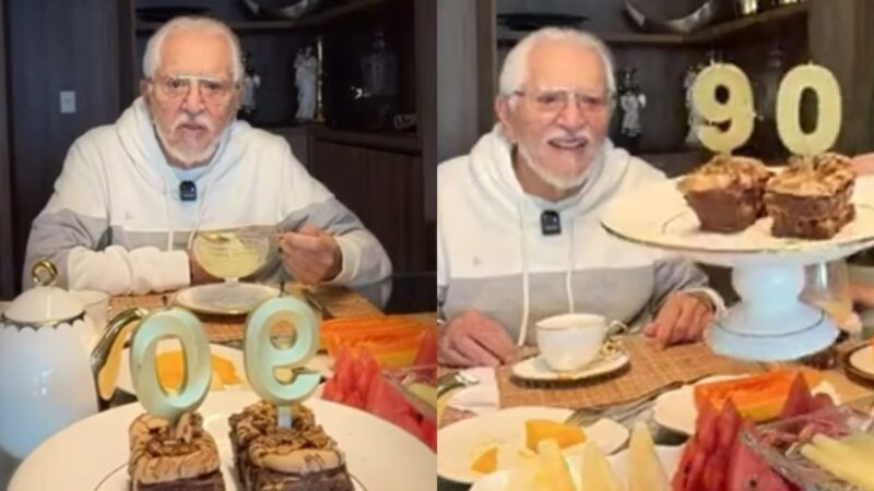 Carlos Alberto de Nóbrega completa 90 anos após alta médica. Veja a surpresa e o desabafo do apresentador hoje.