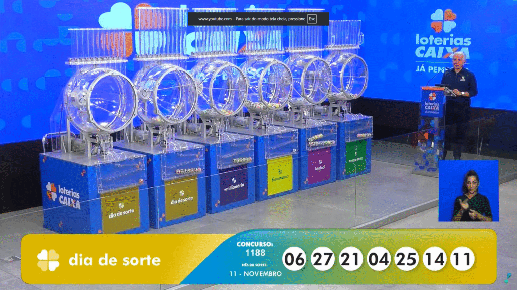 Confira o resultado do Dia de Sorte 1188 sorteado neste sábado (14). Veja os números premiados e o Mês de Sorte com prêmio de R$ 2,7 milhões.
