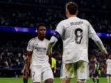 Valverde e Vini Jr. comemoram gol do Real Madrid