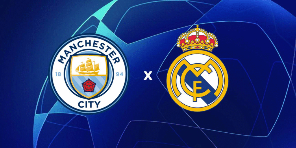 Saiba onde assistir Manchester City x Real Madrid ao vivo. Confira horários e escalações da Champions nesta terça (17).
