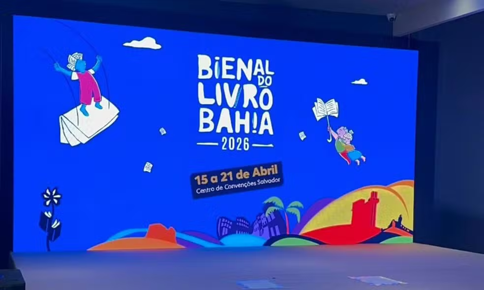 Bienal do Livro Bahia 2026 acontece de 15 a 21 de abril e terá Julia Quinn e curadoria baiana. Veja programação completa.