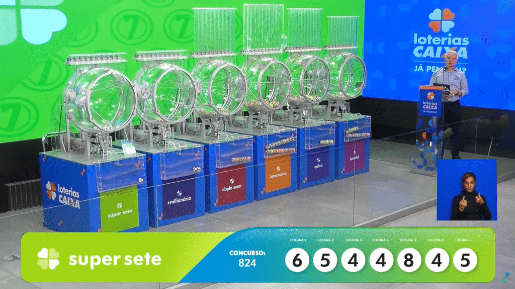 Super Sete 824: veja os números sorteados nesta quarta (18) por colunas e confira o resultado do prêmio de R$ 3,8 milhões da Caixa.
