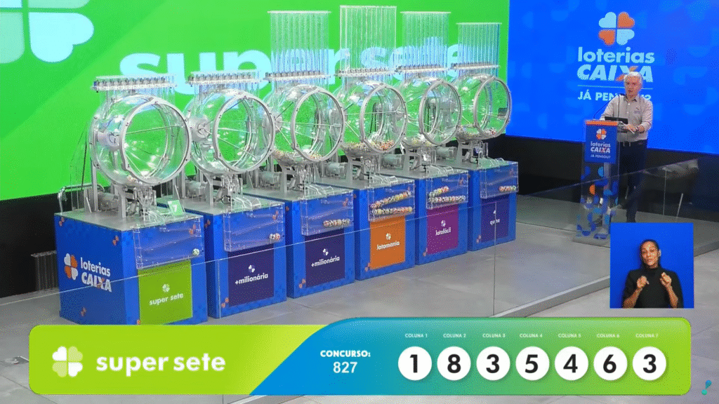 Super Sete 827: veja o resultado do sorteio de R$ 4,2 milhões desta quarta (25) e confira os números por coluna.