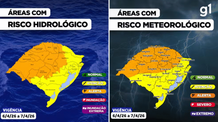 RS: saiba quais cidades serão atingidas pelo novo ciclone extratropical