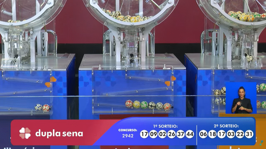 Dupla Sena 2942: confira os números sorteados nesta quarta (08). Veja o resultado e saiba como resgatar o prêmio de R$ 250 mil.