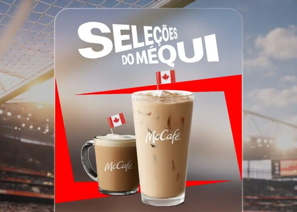 Cafés inspirados no Canadá disponíveis no McCafé, com opções quente e frio. Imagem: Reprodução – Instagram 