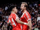 Harry Kane e Luis Díaz marcaram os gols da vitória do Bayern de Munique sobre o Real Madrid, no jogo de ida das quartas da Champions League – Foto: FC Bayern/Divulgação