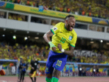 Neymar comemora um gol pela seleção brasileira — Foto: Fernando Torres/AGIF