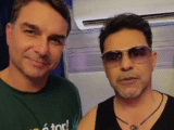 Zezé Di Camargo e Flávio Bolsonaro - Foto: Reprodução/Redes Sociais