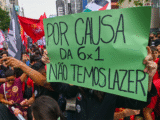 Manifestantes protestam pelo fim da escala 6x1 na Avenida Paulista - Foto: Roberto Sungi/Ato Press/Estadão Conteúdo