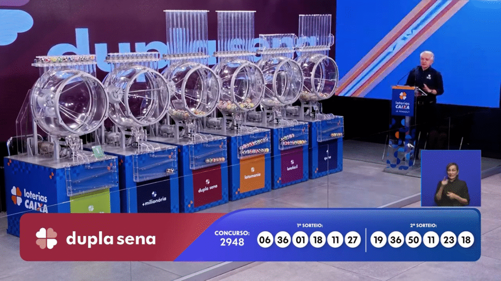Dupla Sena 2948: confira os números sorteados nesta quarta (22) e saiba como resgatar o prêmio estimado em R$ 1,5 milhão.