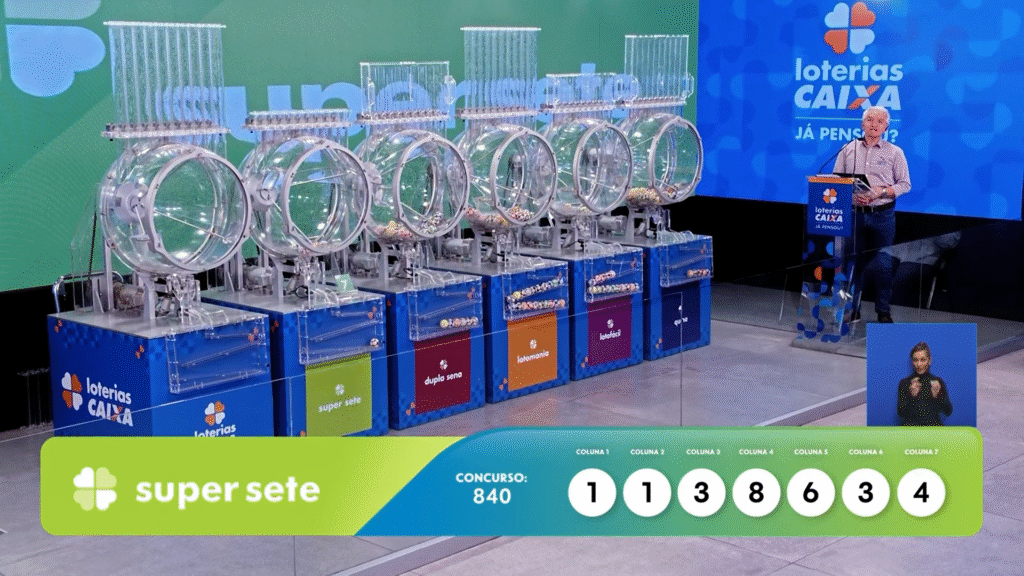 Super Sete 840: confira os números sorteados nesta segunda (27). Veja as dezenas premiadas e como resgatar o prêmio de R$ 7 milhões.