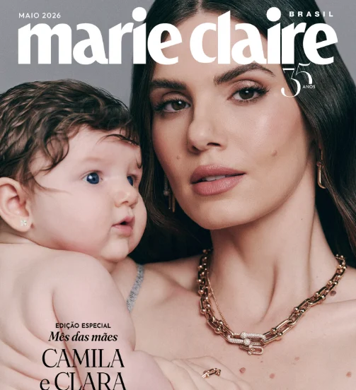Camila Queiroz mostra rosto da filha pela 1ª vez