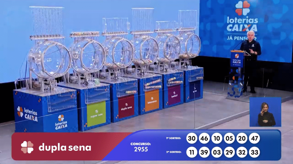 Dupla Sena 2955: confira os números sorteados nesta segunda (11). Saiba como conferir seu bilhete e resgatar o prêmio de R$ 3 milhões.