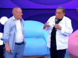 Aos 90 anos, Dedé Santana recebe homenagem de Renato Aragão no Caldeirão com Mion - Foto: Reprodução/TV Globo