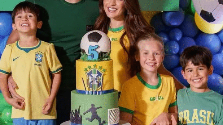 Filho do goleiro Alisson ganha festa de aniversário temática da Seleção Brasileira