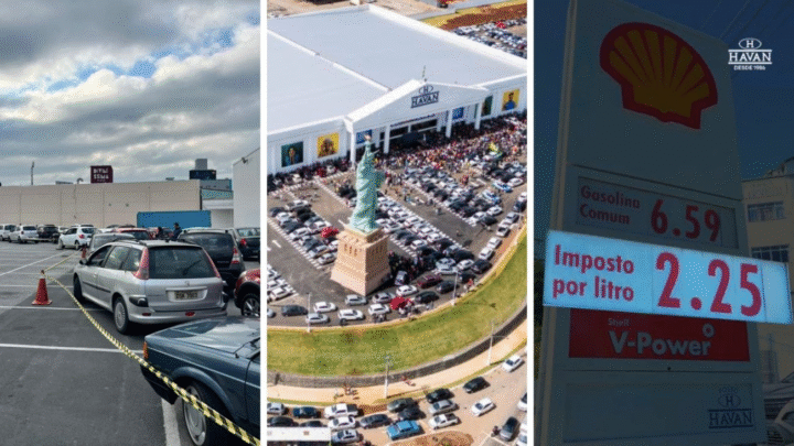 Gasolina sem imposto faz motoristas de SC esperarem mais de uma hora em postos da Havan