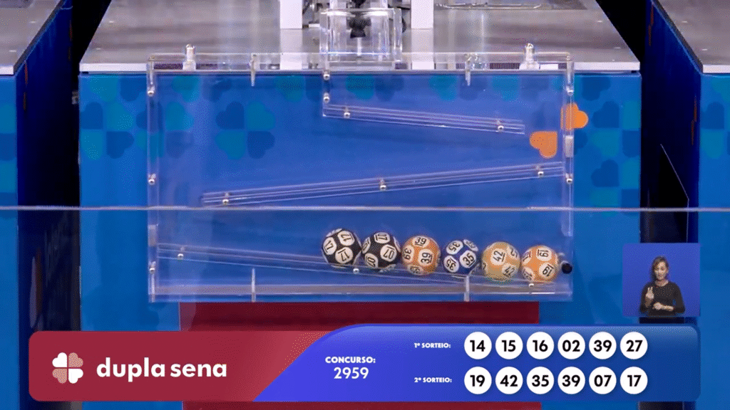 Dupla Sena 2959: confira os números sorteados nesta quarta (20). Veja o resultado e saiba como resgatar o prêmio de R$ 1,1 milhão.