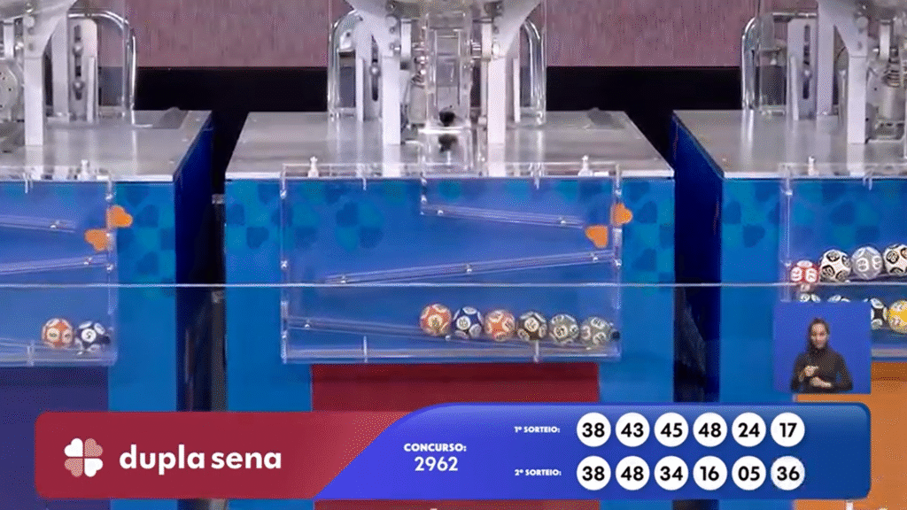 Resultado da Dupla Sena 2962 sorteada nesta quarta (27). Veja as dezenas premiadas e saiba como resgatar o prêmio acumulado de R$ 1.700.000.