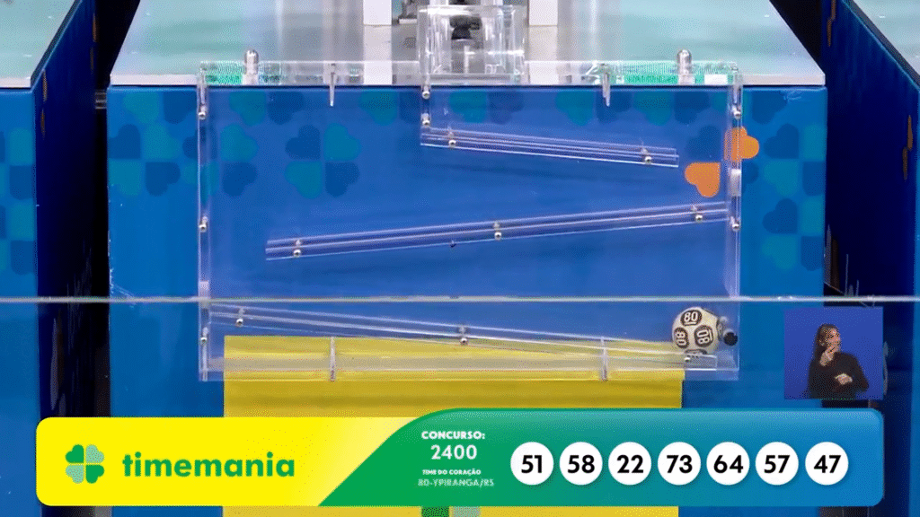 Confira os números sorteados na Timemania 2400 deste sábado (06). Veja as dezenas e o Time do Coração premiados para resgatar R$ 34 milhões.