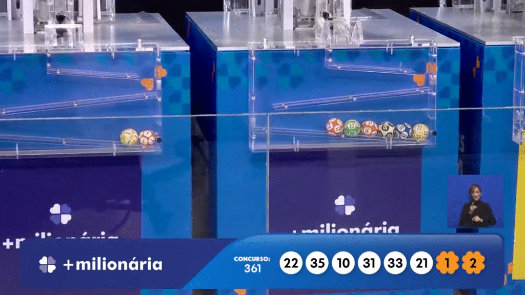Confira o sorteio na +Milionária 361 deste sábado (06). Veja as dezenas premiadas e saiba como resgatar o prêmio acumulado de R$ 61 milhões.