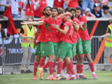 Gol Brahim Díaz do Marrocos contra a Noruega — Foto: Angela Weiss/AFP