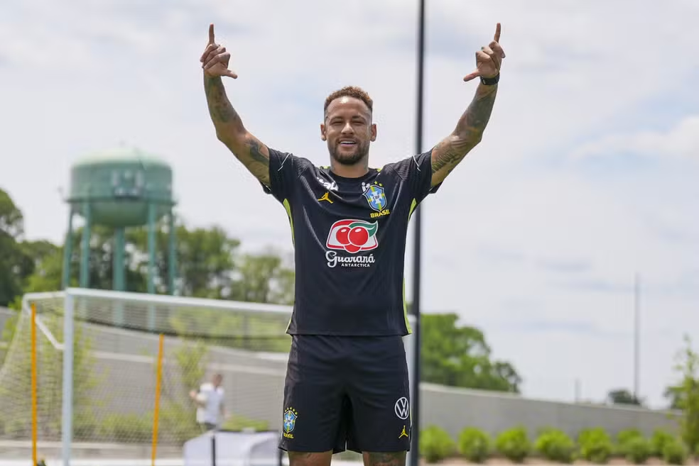 Neymar está fora do jogo contra o Haiti, mas faz treino intenso em Nova Jersey - Foto: Nelson Terme / CBF