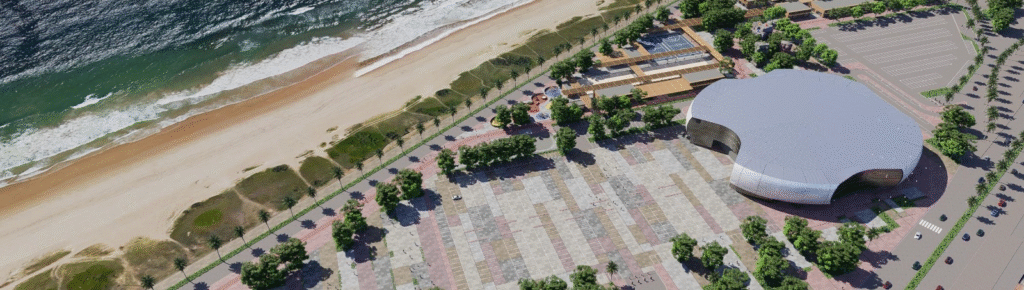 Projeto da Arena Multiuso no Parque dos Ventos, orla da Boca do Rio, Salvador/BA - Foto: Projeto SalvadorPAR