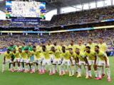 Time posado da Seleção para Brasil x Escócia — Foto: Amanda Perobelli/Reuters