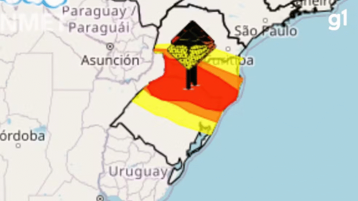 Temporal histórico motiva alerta vermelho de grande perigo emitido pelo Inmet no RS