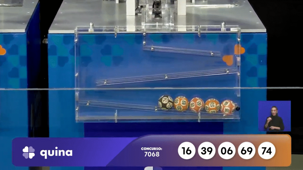 Resultado da Quina 7068 nesta sexta-feira (17). Confira as dezenas e saiba como resgatar o prêmio acumulado de R$ 8 milhões.
