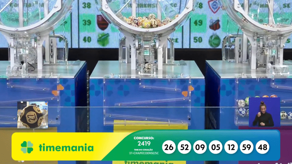 Confira os números da Timemania 2419 sorteada nesta quinta-feira (23). Veja as dezenas, o Time do Coração e como resgatar o prêmio.