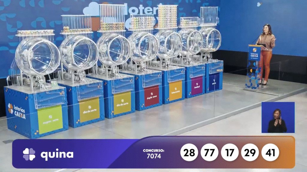 Confira os números da Quina 7074 sorteada nesta sexta-feira (24). Veja as dezenas premiadas e saiba como resgatar o prêmio acumulado.