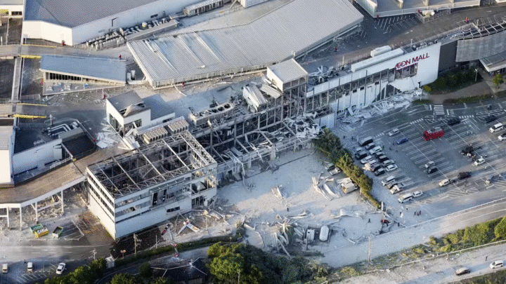 Terremoto de magnitude 7,1 atinge o sul do Japão e provoca explosão em shopping